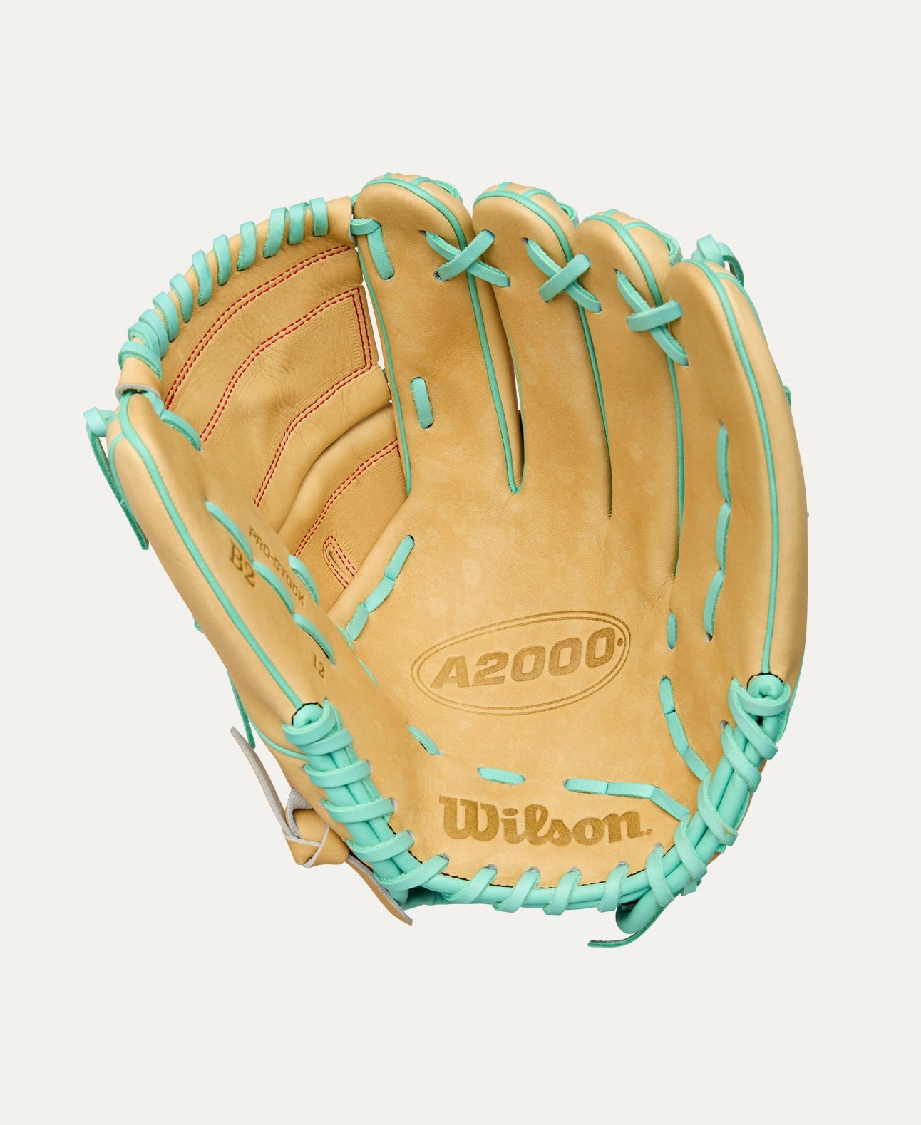 2025 Wilson A2000 B2 Fall 12" Pitchers Baseball Glove- Blonde/Seafoam/Red