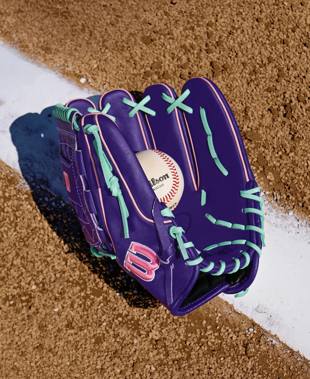 2025 Wilson A2K C12 Fall 12" Pitchers Baseball Glove- Purple/Pink/Seafoam