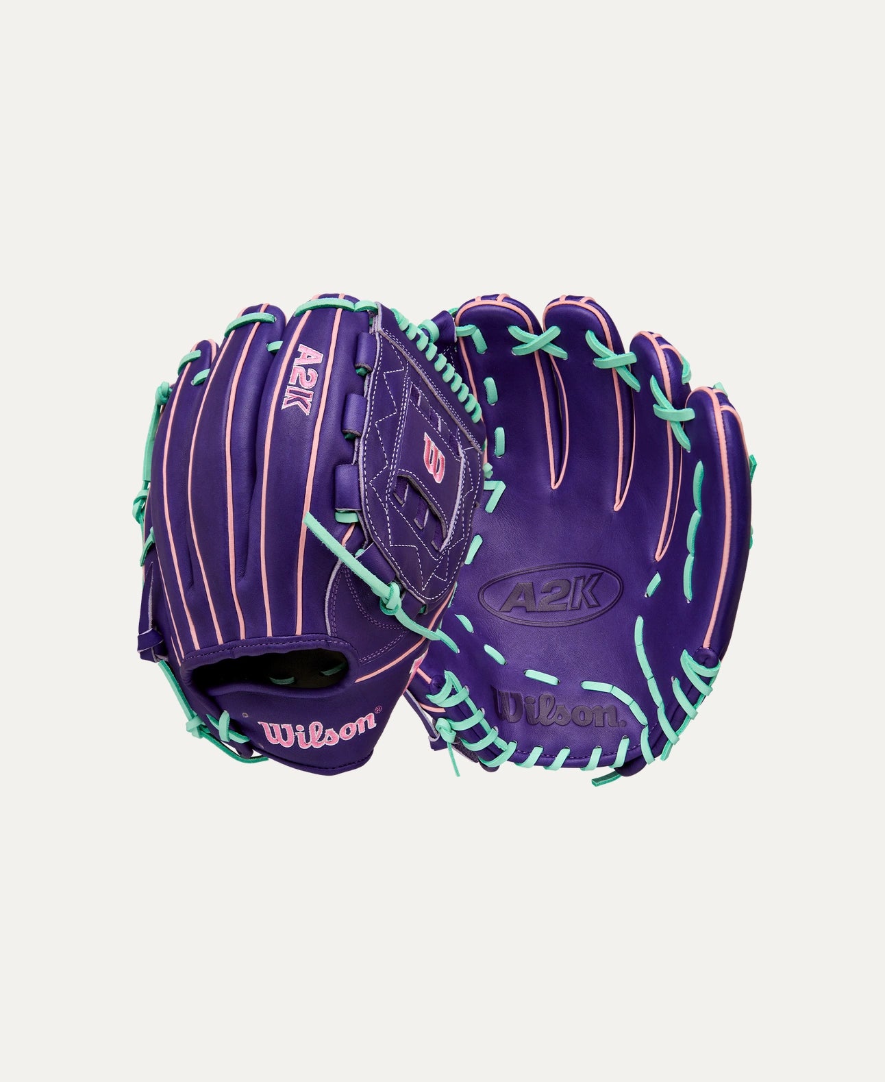 2025 Wilson A2K C12 Fall 12" Pitchers Baseball Glove- Purple/Pink/Seafoam