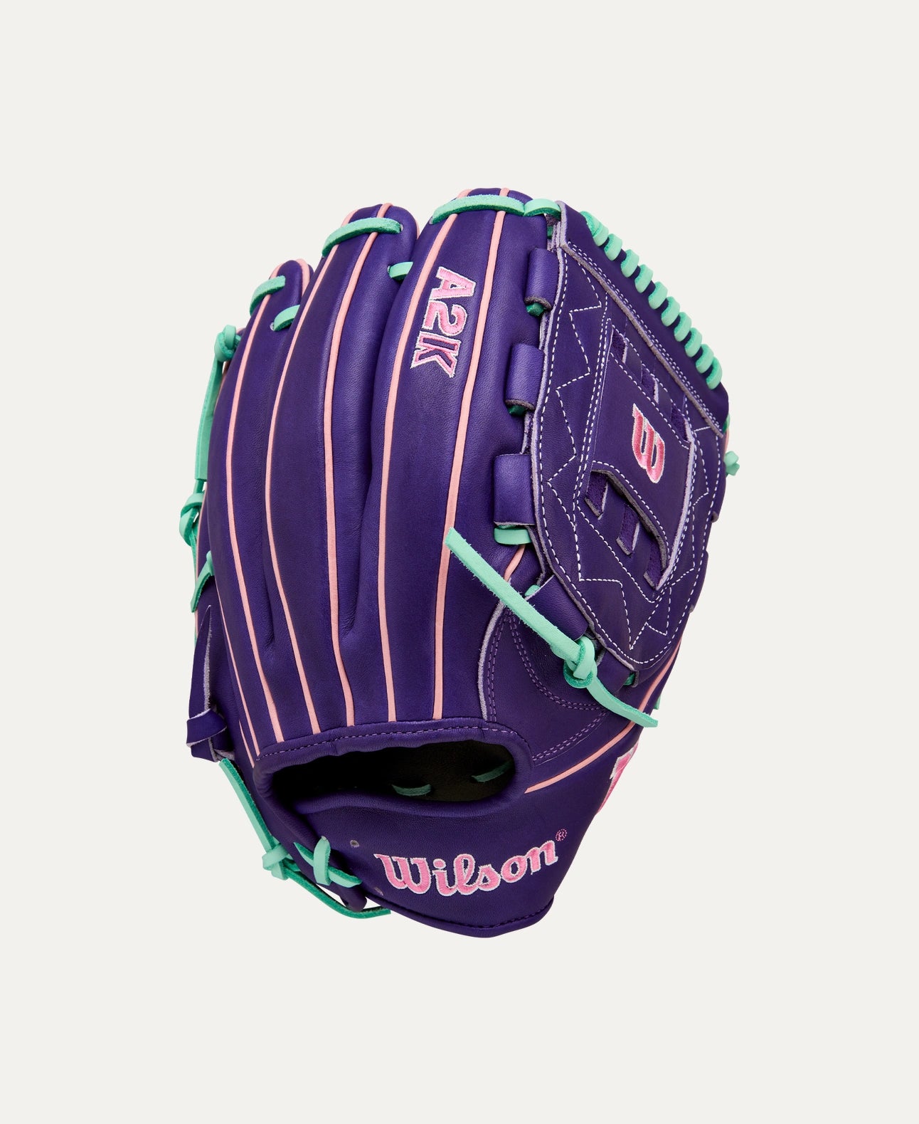 2025 Wilson A2K C12 Fall 12" Pitchers Baseball Glove- Purple/Pink/Seafoam