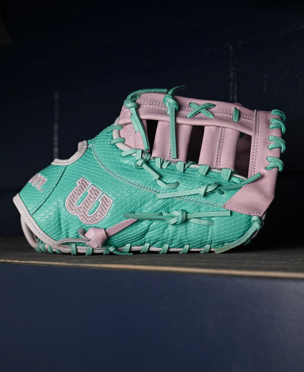 2025 Wilson A2000 FP1620SS Winter 12.5"" First Base Softball Glove- Lavender/Seafoam SSS