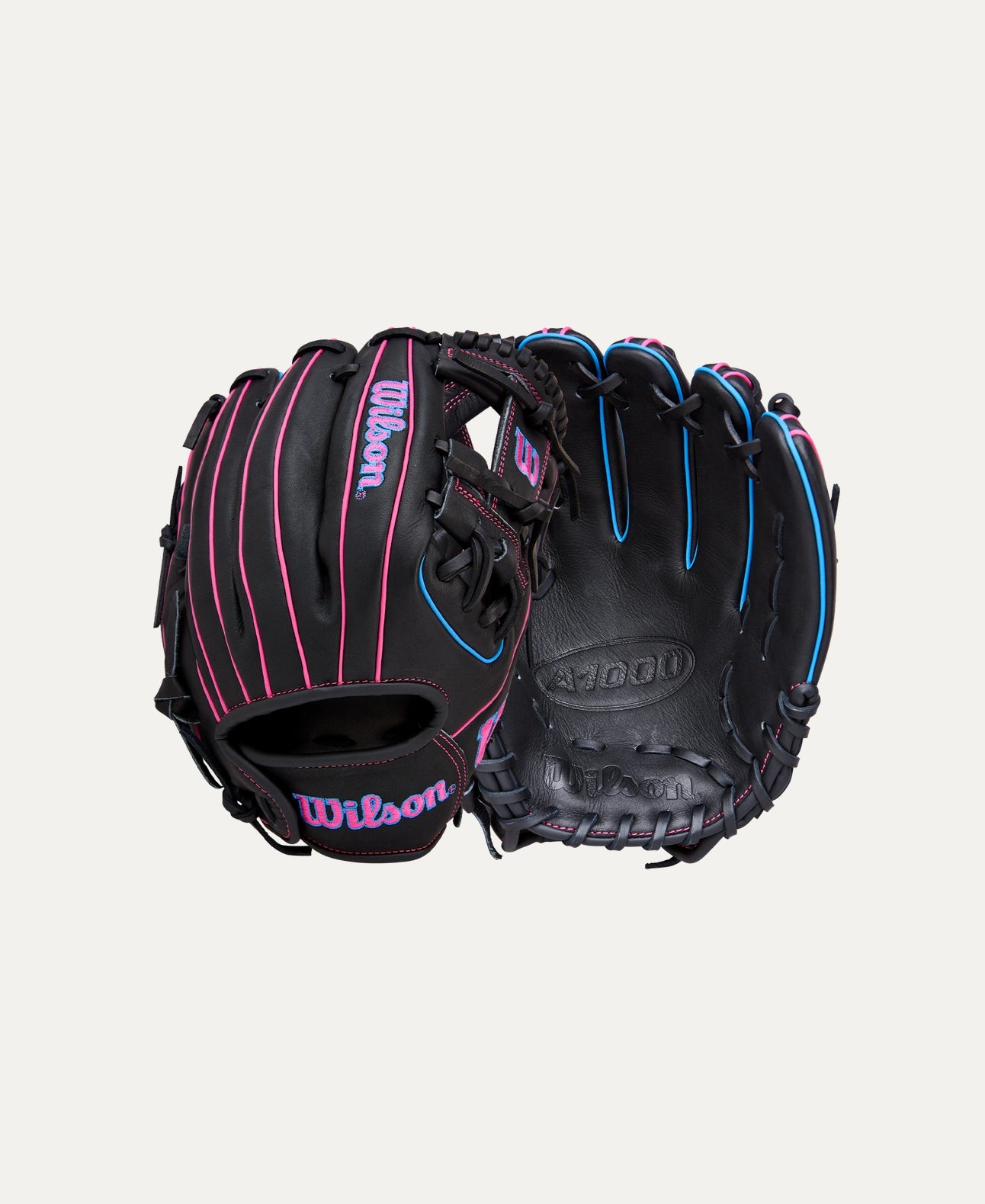 2025 Wilson A1000 11.5" Infield Baseball Glove DP15 Right Hand Throw-Black/Pink