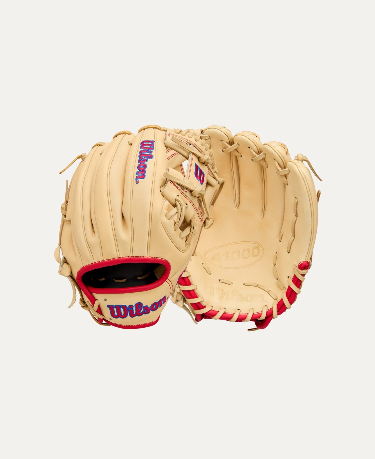 2025 Wilson A1000 1975 11.75" Infield Baseball Glove Right Hand Throw-Blonde/Red/Royal