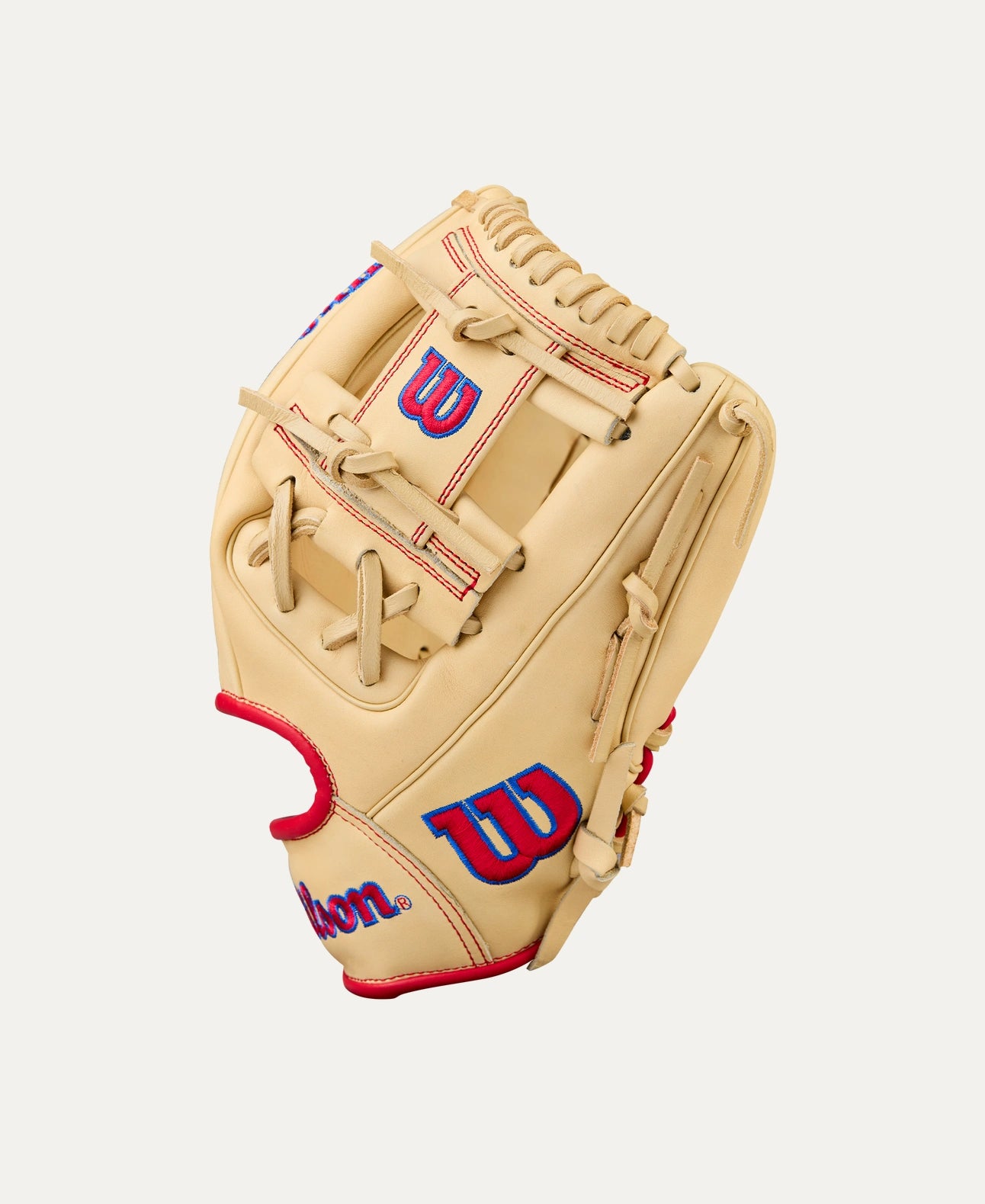 2025 Wilson A1000 1975 11.75" Infield Baseball Glove Right Hand Throw-Blonde/Red/Royal