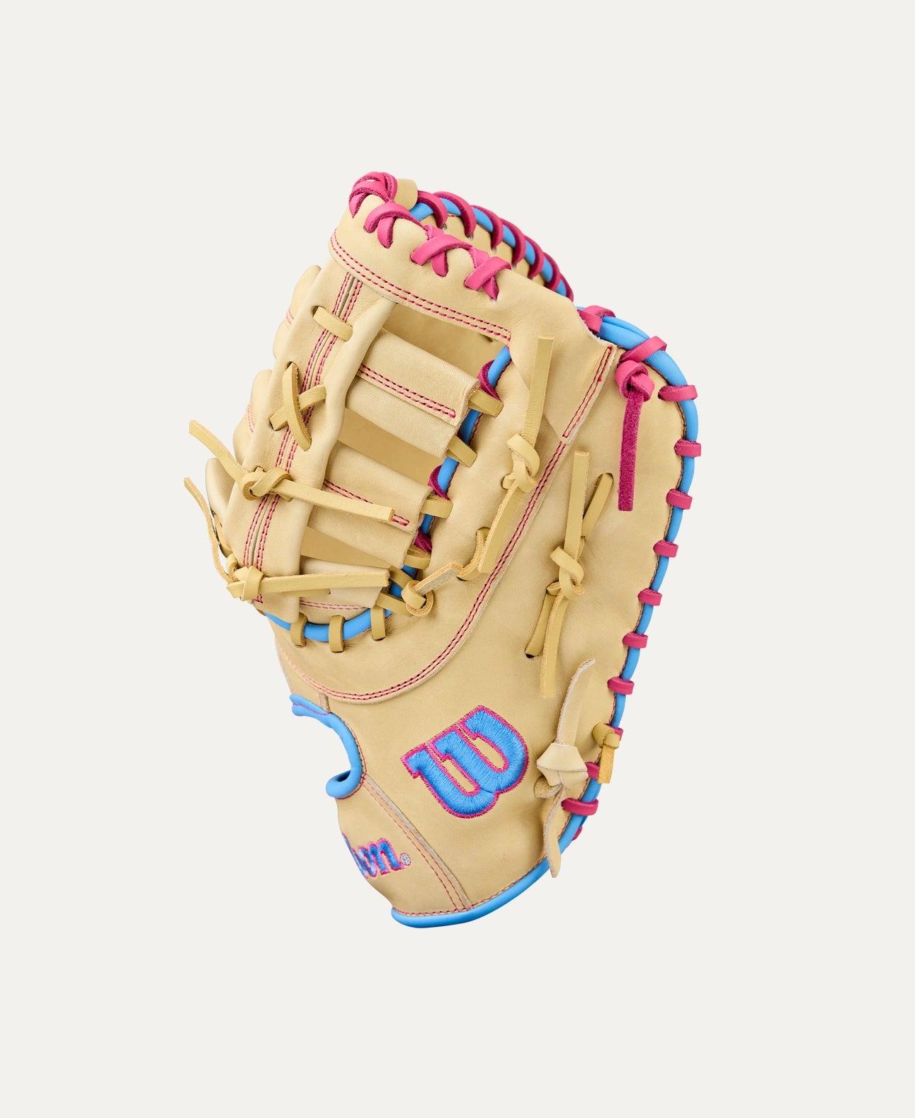 2025 Wilson A1000 1620 12.5" First Base Baseball Glove- Blonde/Pink