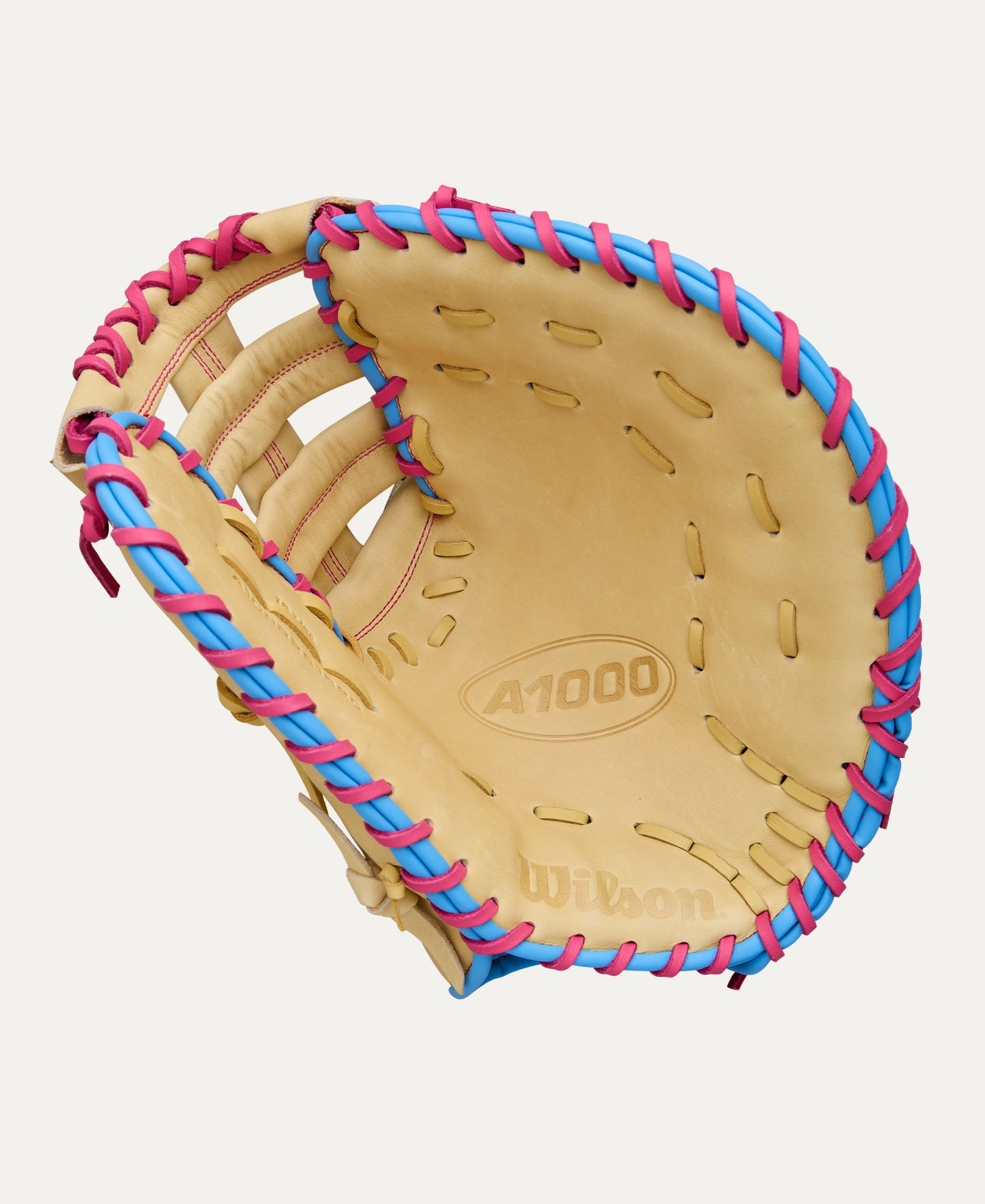 2025 Wilson A1000 1620 12.5" First Base Baseball Glove- Blonde/Pink