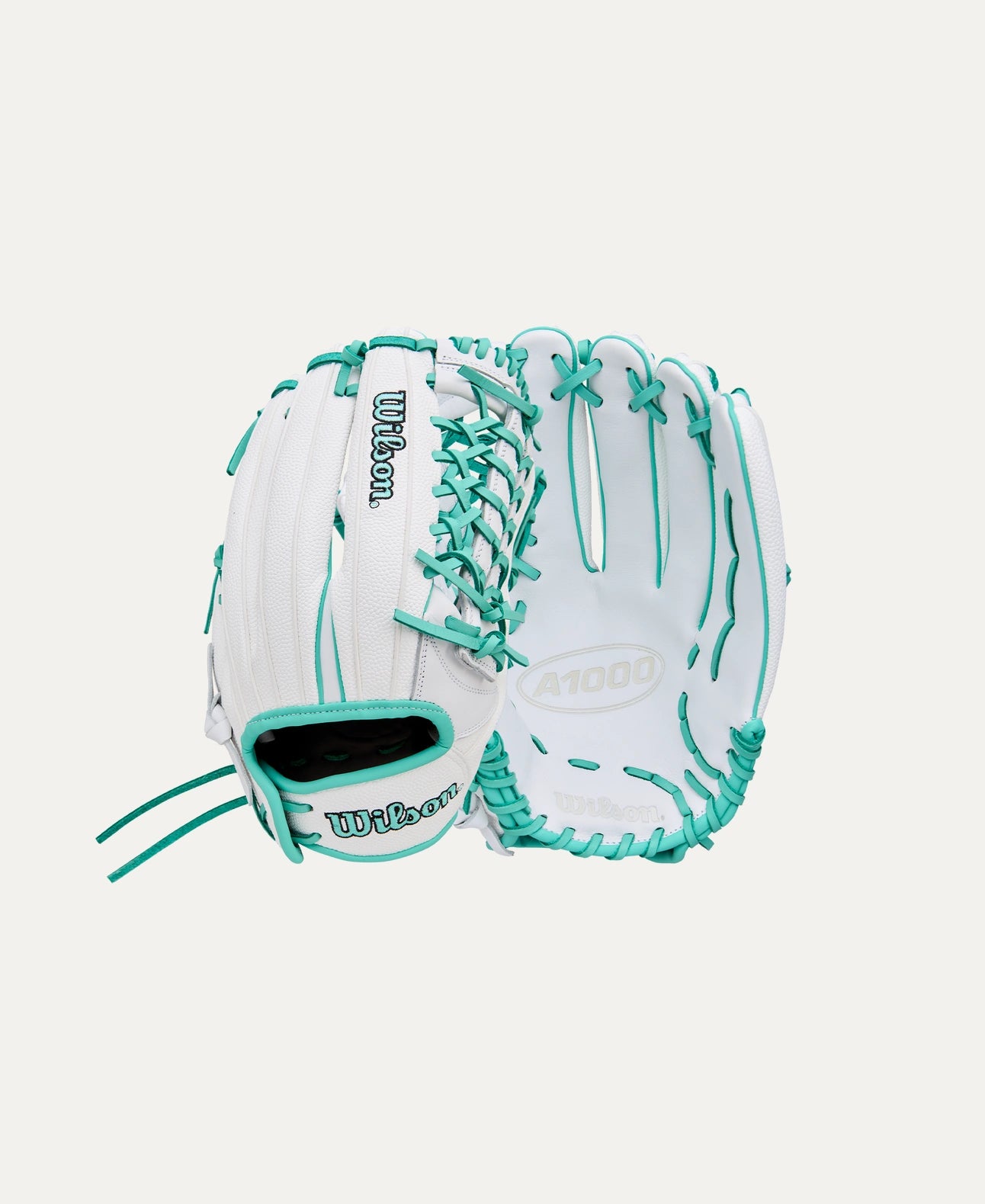 2025 Wilson A1000 T125 12.5" Outfield Softball Glove Right Hand Throw-White/Seafoam