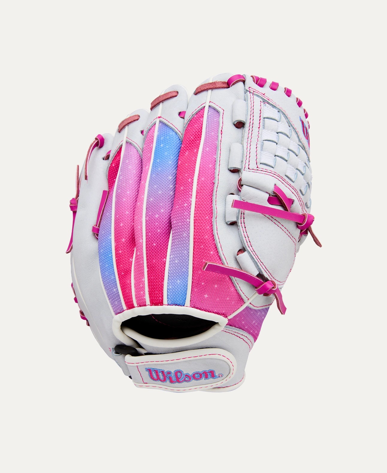 2025 Wilson Flash 11.5" Utility Softball Glove- White/Pink