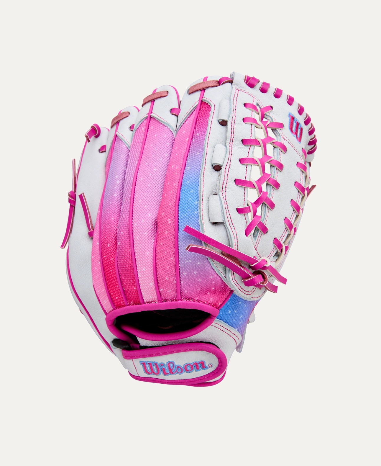2025 Wilson Flash 12" Utility Softball Glove- White/Pink