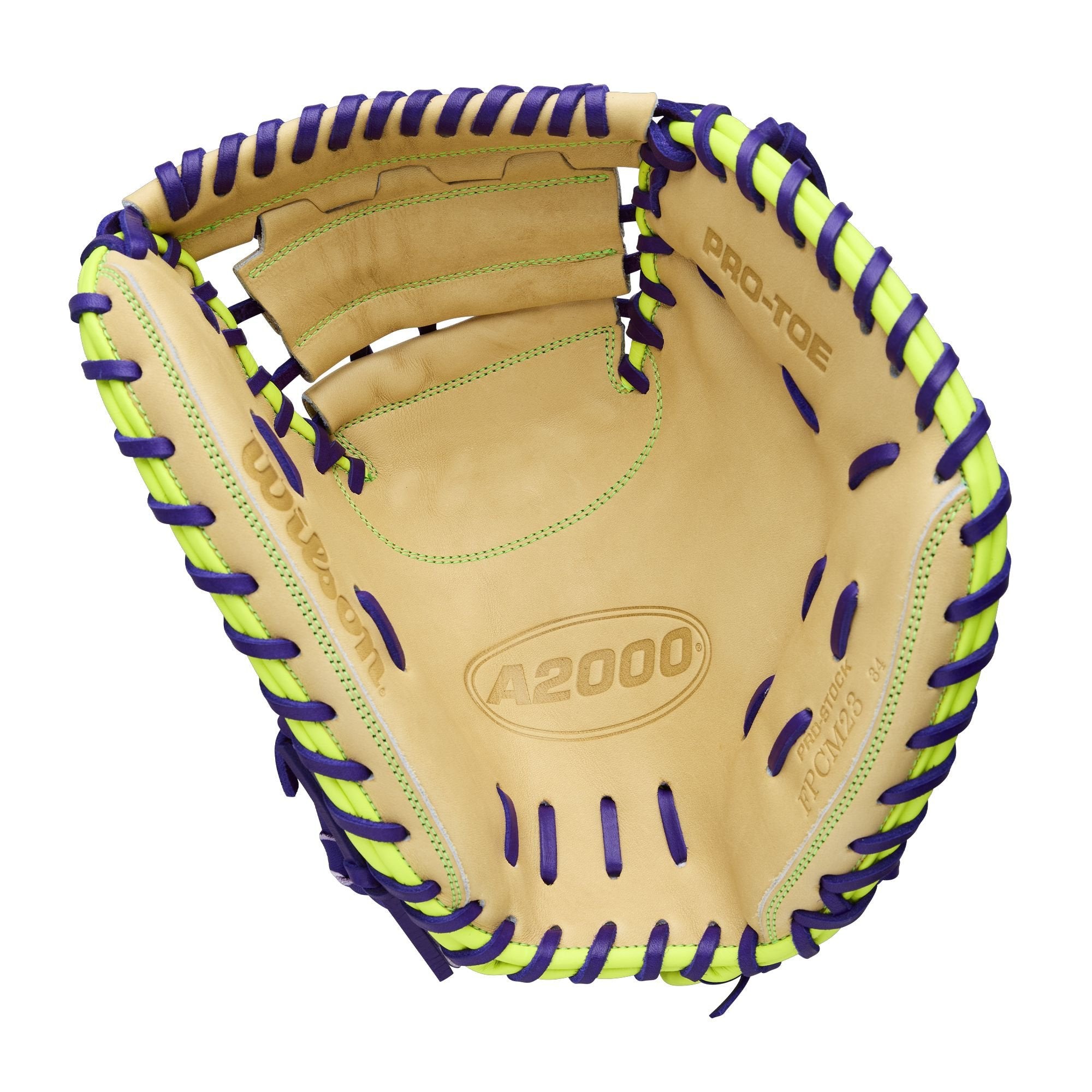 2026 Wilson A2000 FPCM23 Spring 34" Catchers Softball Glove Right Hand Throw-Blonde/Purple