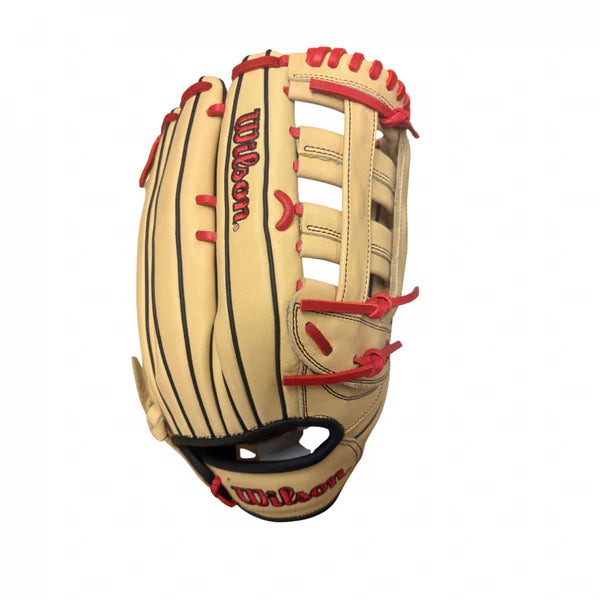2025 Wilson A1000 13.5" Utility Softball Glove - Blonde / Red