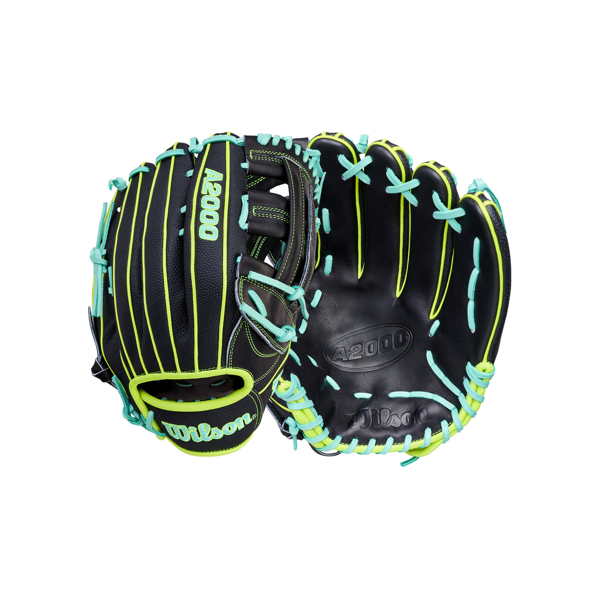 2026 Wilson A2000 1750SS 12.5" Outfield Baseball Glove - Black / Optic Yellow