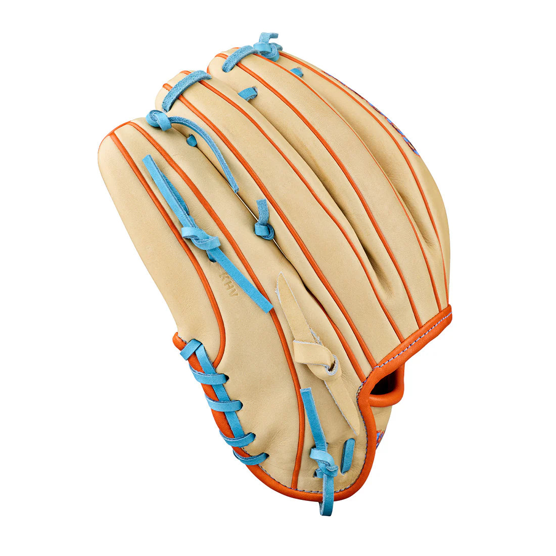 Gant de baseball utilitaire Wilson A2000 PF89 29,2 cm (11,5 po), lancer main droite, blond/orange/bleu ciel, 2026
