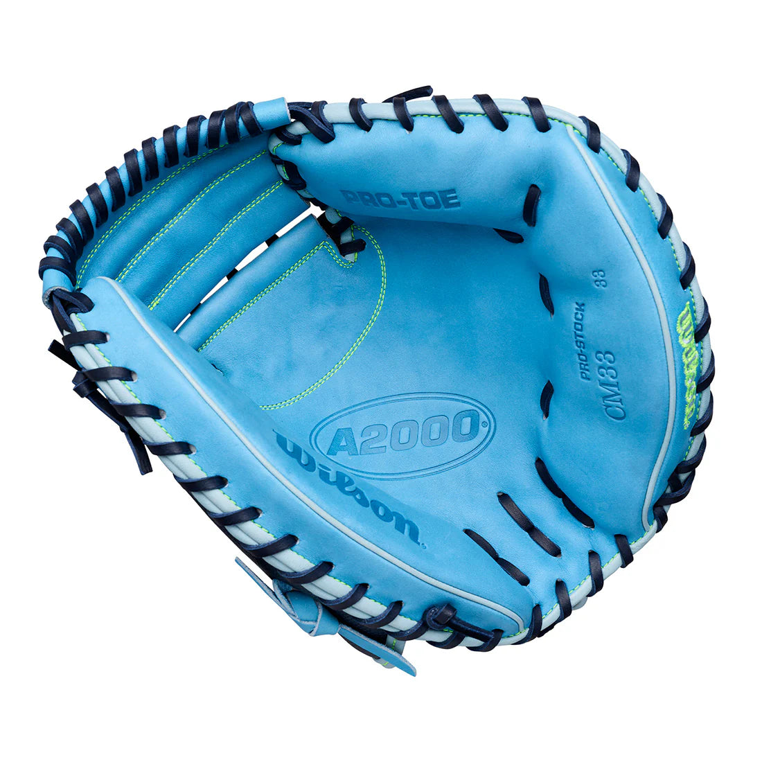 2026 Wilson A2000 CM33SS 33" Catchers Baseball Glove Right Hand Throw - Navy / Sky Blue