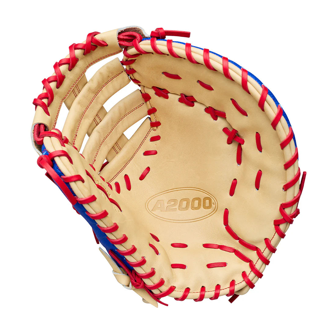 2026 Wilson A2000 1677SS 12.5" First Base Baseball Glove- Royal / Blonde / Red