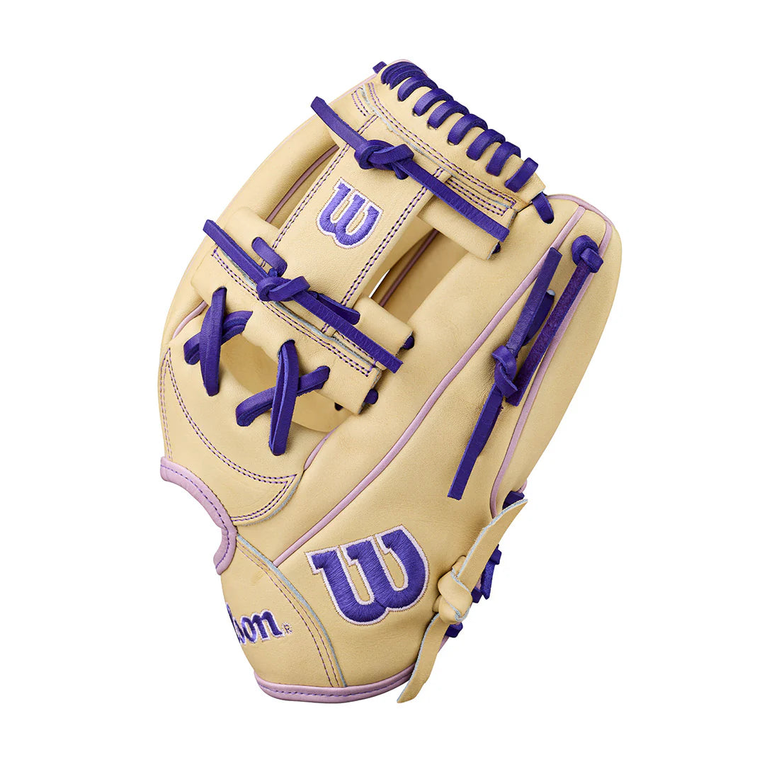 2026 Wilson A2000 H12 12" Infield Softball Glove Right Hand Throw- Blonde / Lavender / Purple