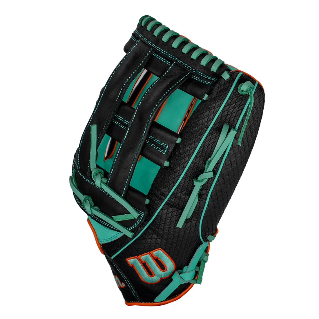 2025 Wilson A1000 H12 14" Utility Slo-pitch Glove Right Hand Throw-Seafoam/Black/Orange