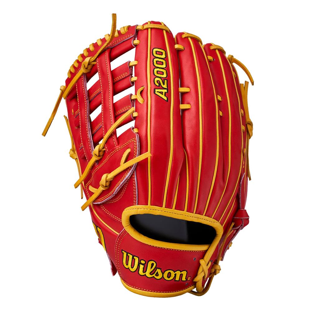 SP GLOVE WILSON A2000 RED/YELL 13.5&#39;&#39; BS24