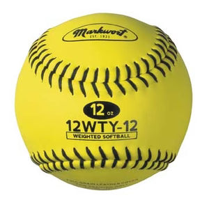 Markwort Weighted Yellow 12" Softball - 10 oz