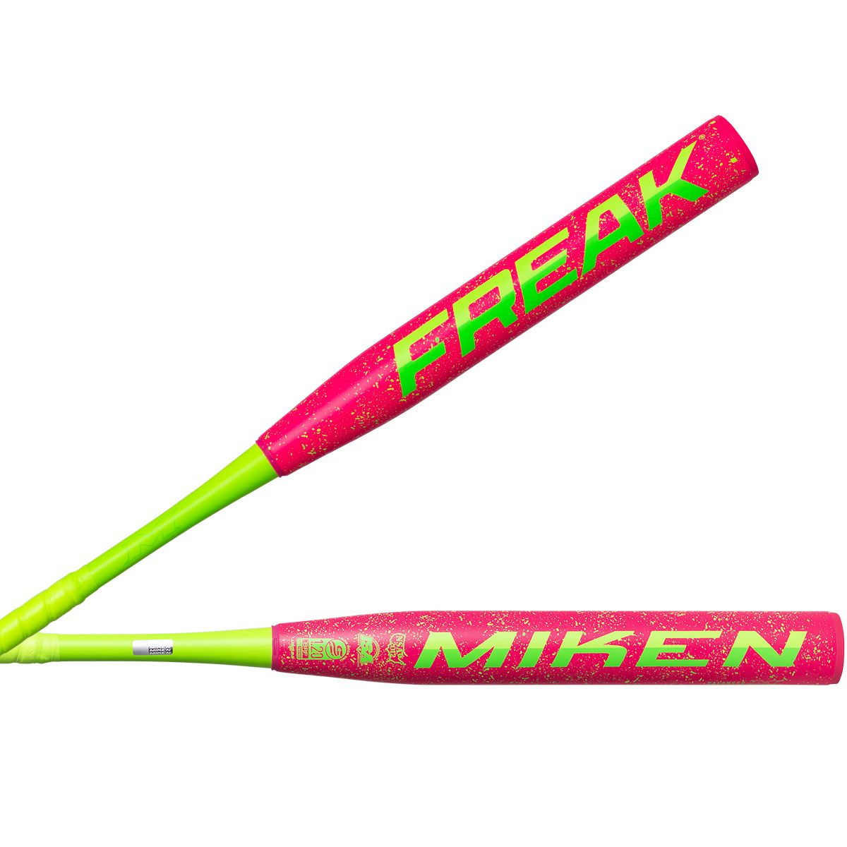 2026 Miken Freak Splatter 2 Piece 13.5" Balanced (0 oz) Slo-Pitch Bat  MSU6FRKB
