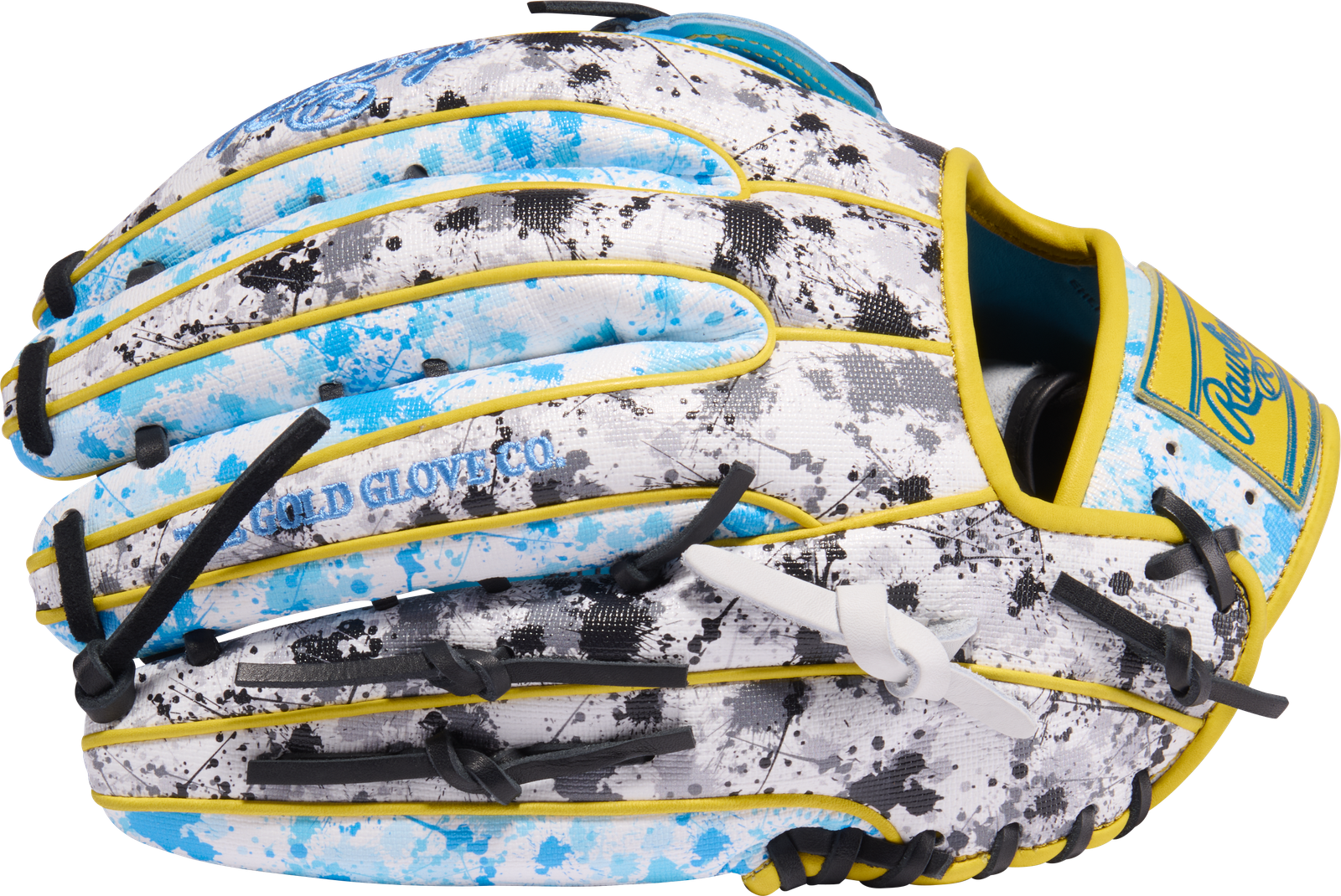 2026 Rawlings Heart of the Hide 12.75" Outfield Baseball Glove PROR3319-6CBB Columbia Blue / Splatter