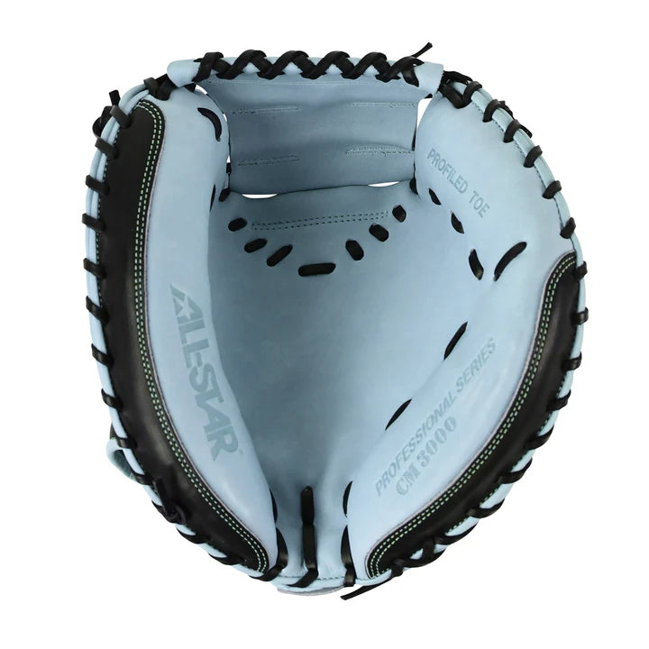All Star Pro Elite 34" Catchers Glove Right Hand Throw - Black / Sky Blue