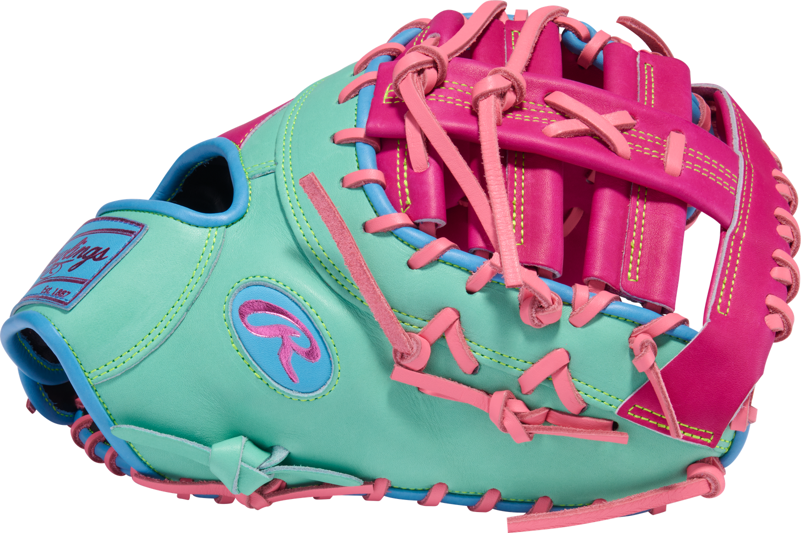2026 Rawlings Heart of the Hide 13" First Base Baseball Glove PRORDCT-10BEM Berry / Mint
