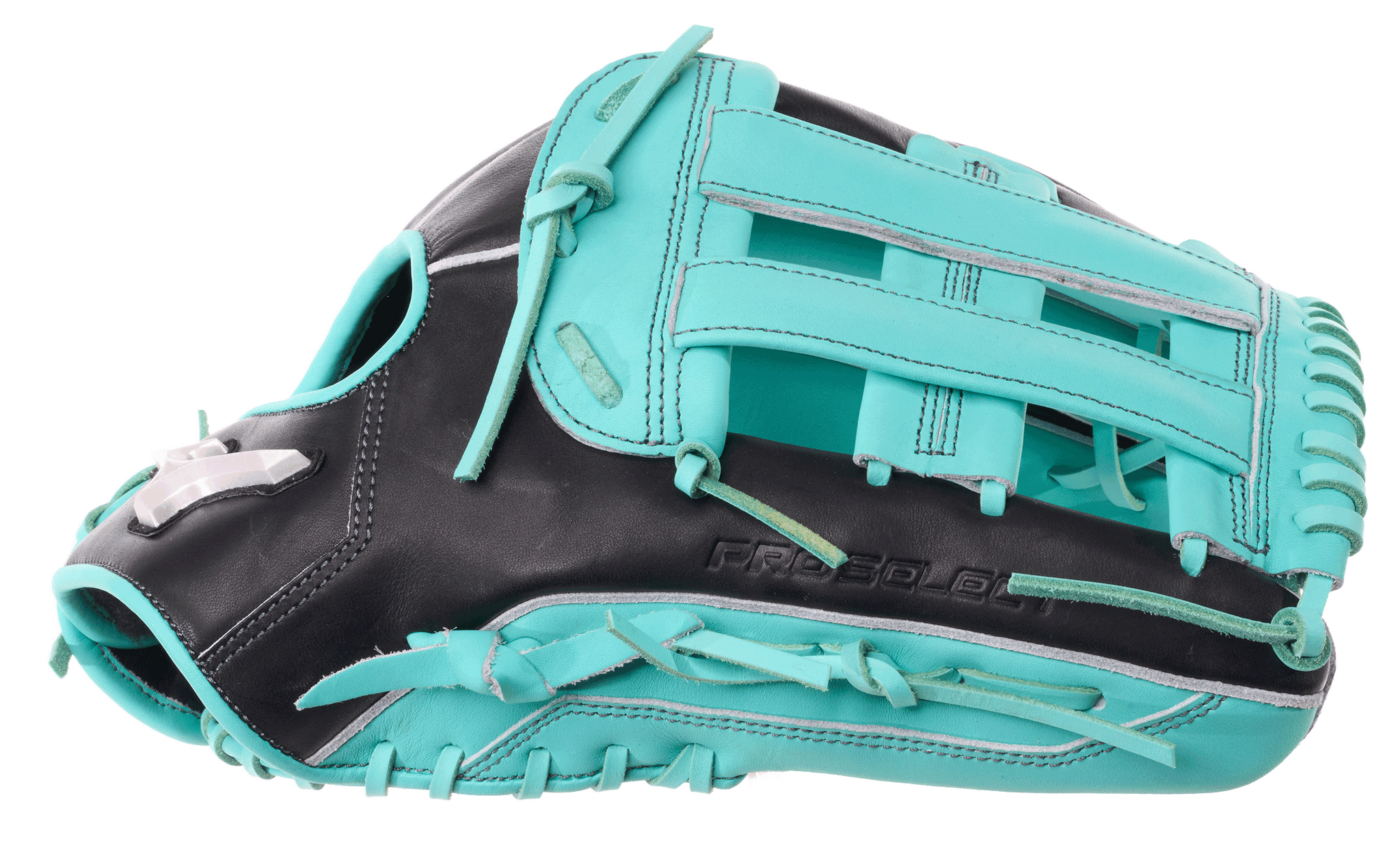 2026 Mizuno Pro Select Crush 14" Outfield Slo-Pitch Glove GPSS - 1400 - Black / Mint