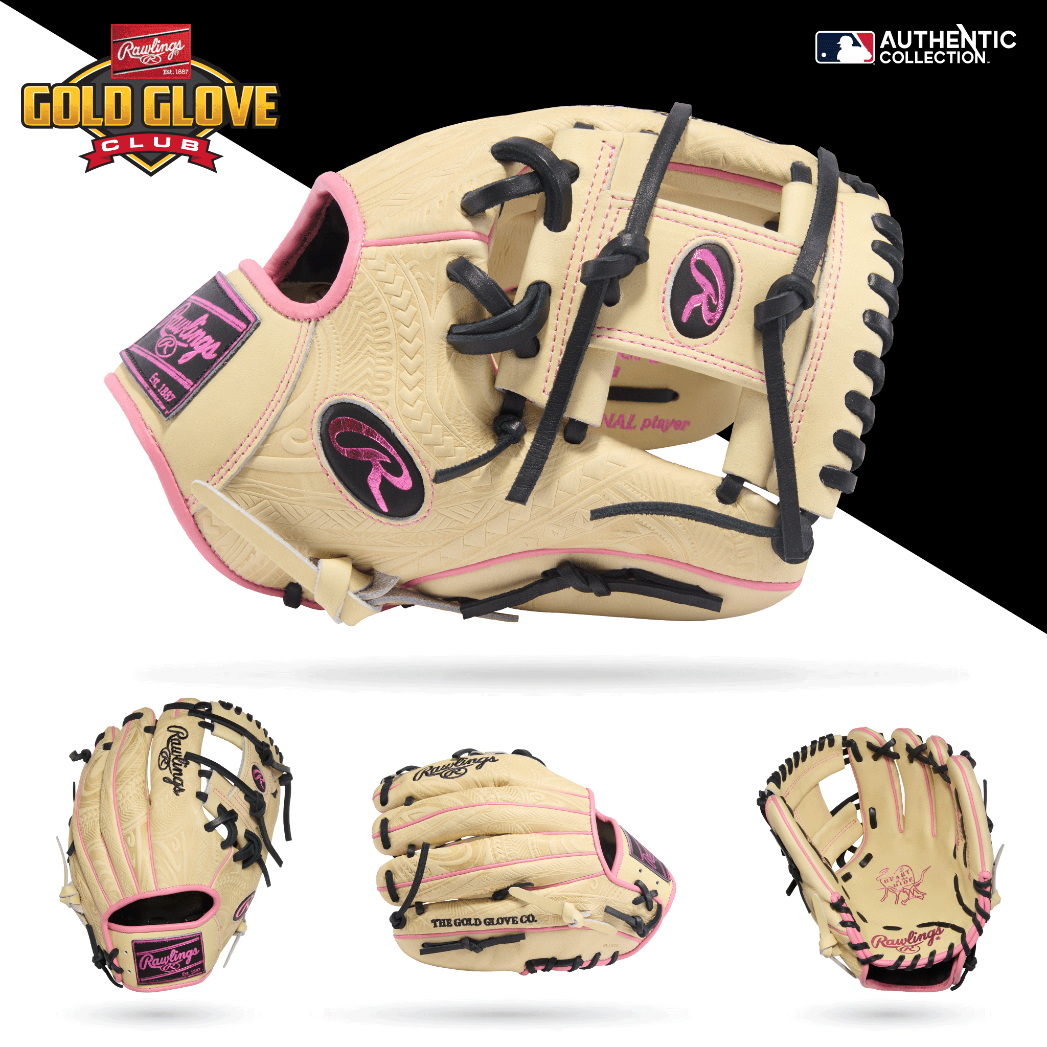 2025 Rawlings Heart of the Hide Gold Glove Club November 11.5" Infield Baseball Glove PROR204-2CPB - Right Hand Throw