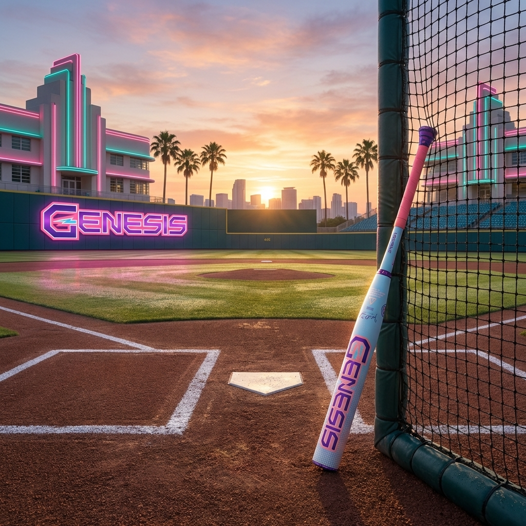 2026 Louisville Slugger Genesis Miami Dawn 2 Piece Maxloaded (0.75 oz) 13" Slo-Pitch Bat USSSA-Evolution Exclusive
