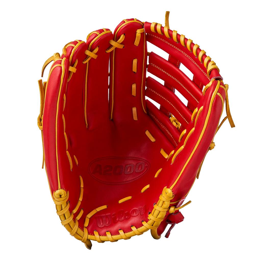 SP GLOVE WILSON A2000 RED/YELL 13.5&#39;&#39; BS24