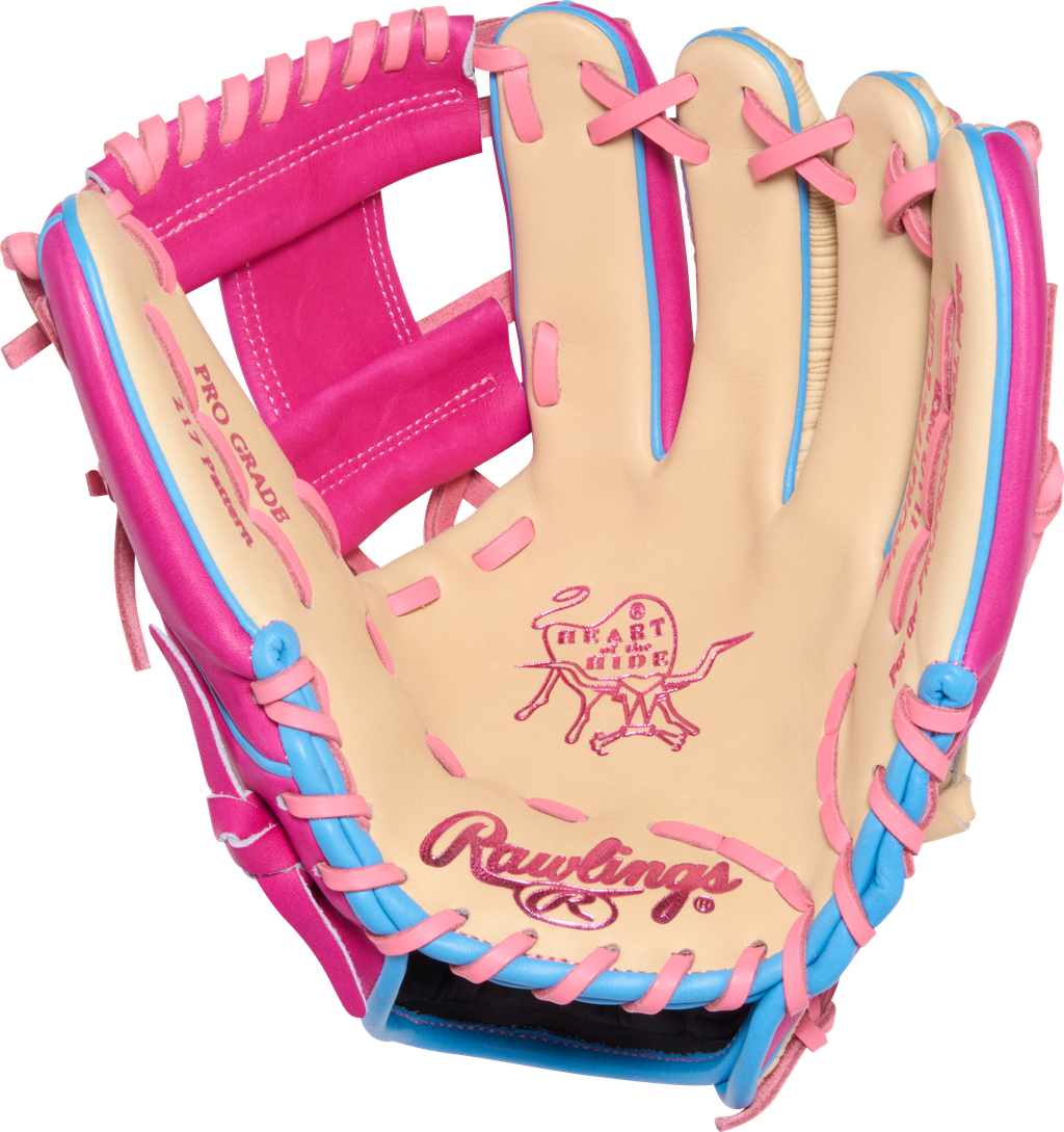 2026 Rawlings Heart of the Hide 11.5" Infield Baseball Glove Right Hand Throw PROR2174-2CBE - Tan / Pink