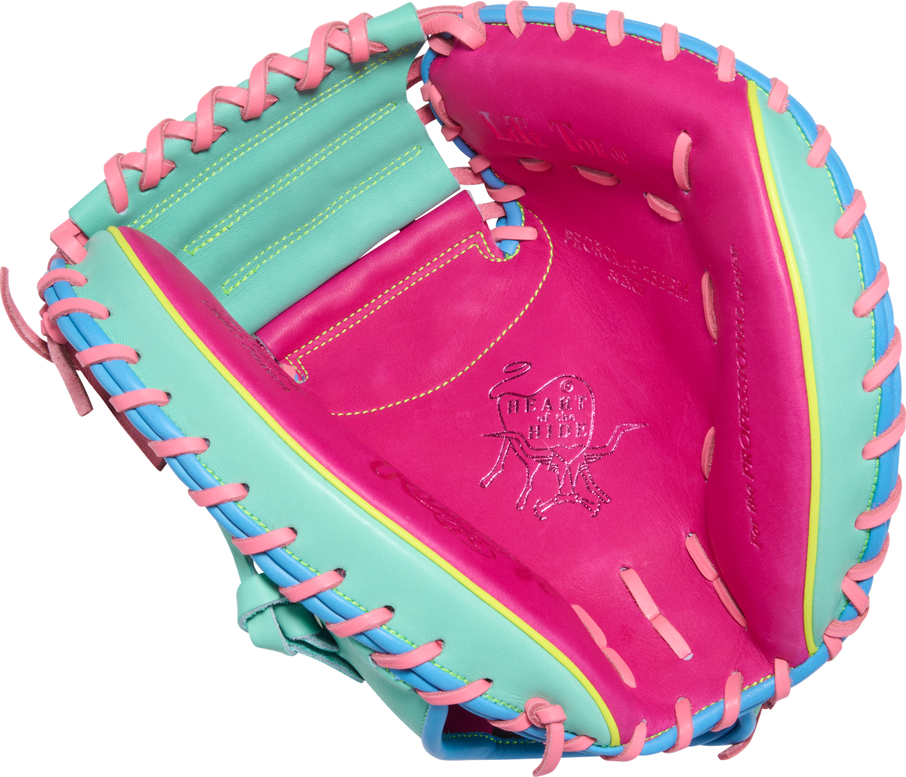 2026 Rawlings Heart of the Hide 34" Catchers Baseball Glove Right Hand Throw PRORCM43-23BEM - Berry / Mint