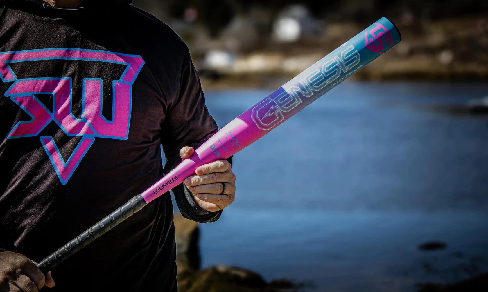 SPORTWHEELS EXCLUSIVE - 2026 Louisville Slugger Genesis "Cotton Candy" 1 Piece Endload (0.5 oz) 13" Slo-Pitch Bat TM21 CCV