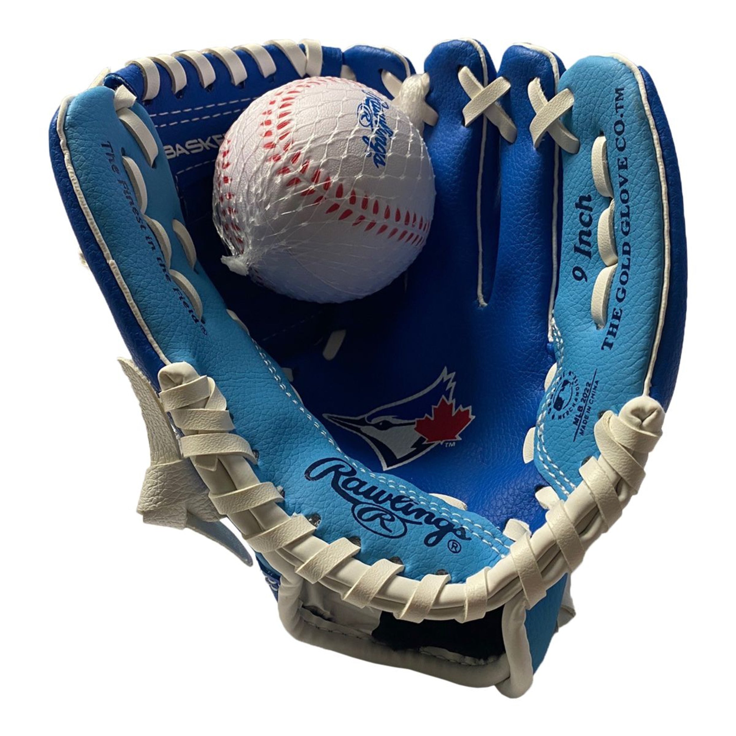 BB GLOVE RAWLINGS MLB TOR BLUE   9'' BS23