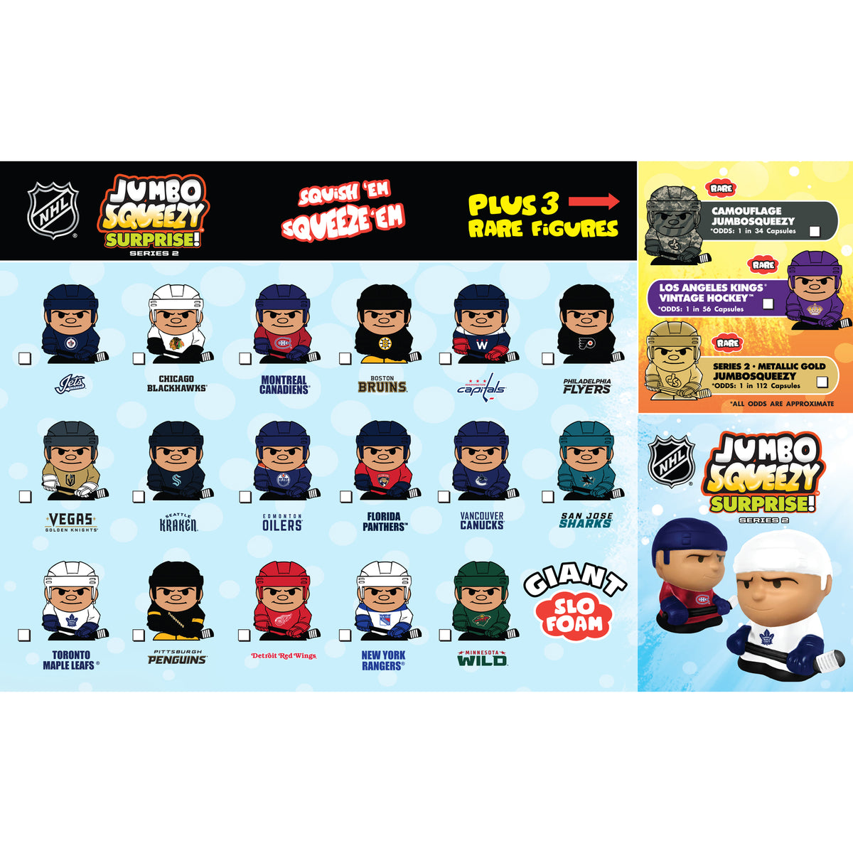 2026 Party Animal Jumbo Squeezy Suprise NHL Collectible Figures- Individual