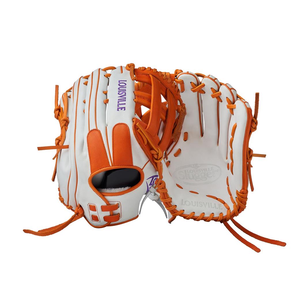2025 Louisville Slugger Super Z FG25 13" Utility Slo-Pitch Glove - White / Orange