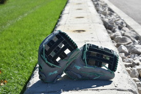 2026 Miken Pro Series 14" Outfield Slo-Pitch Glove PRO140-GNMT- Grey / Black / Mint