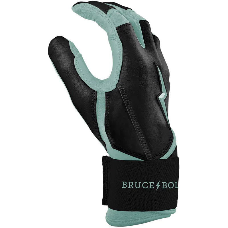 2026 Bruce Bolt Signature Series Long Cuff Batting Gloves BB-LCBG-HBG - Youth - Bader Black