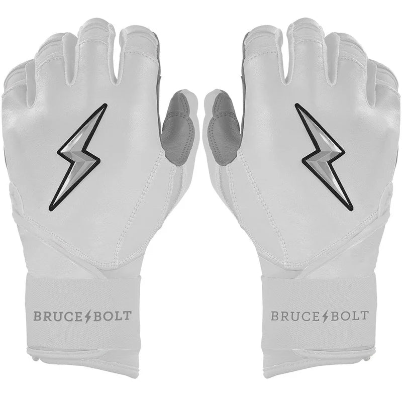 2026 Bruce Bolt Chrome Series Long Cuff Youth Batting Gloves - Youth