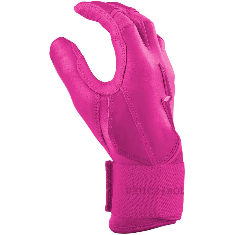 2026 Bruce Bolt Max Clark Signature Series Long Cuff Batting Gloves BB-LCBG-MAX25 - Youth Pink