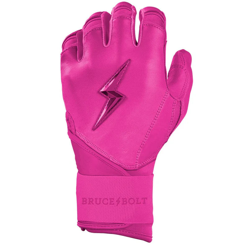 2026 Bruce Bolt Max Clark Signature Series Long Cuff Batting Gloves BB-LCBG-MAX25 - Youth Pink