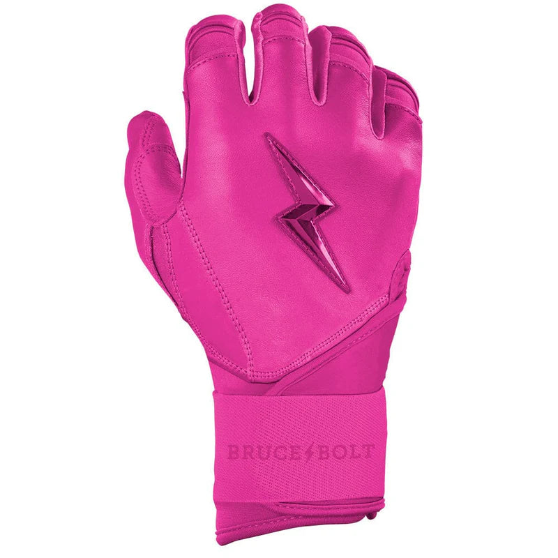 2026 Bruce Bolt Max Clark Signature Series Long Cuff Batting Gloves BB-LCBG-MAX25 - Youth Pink