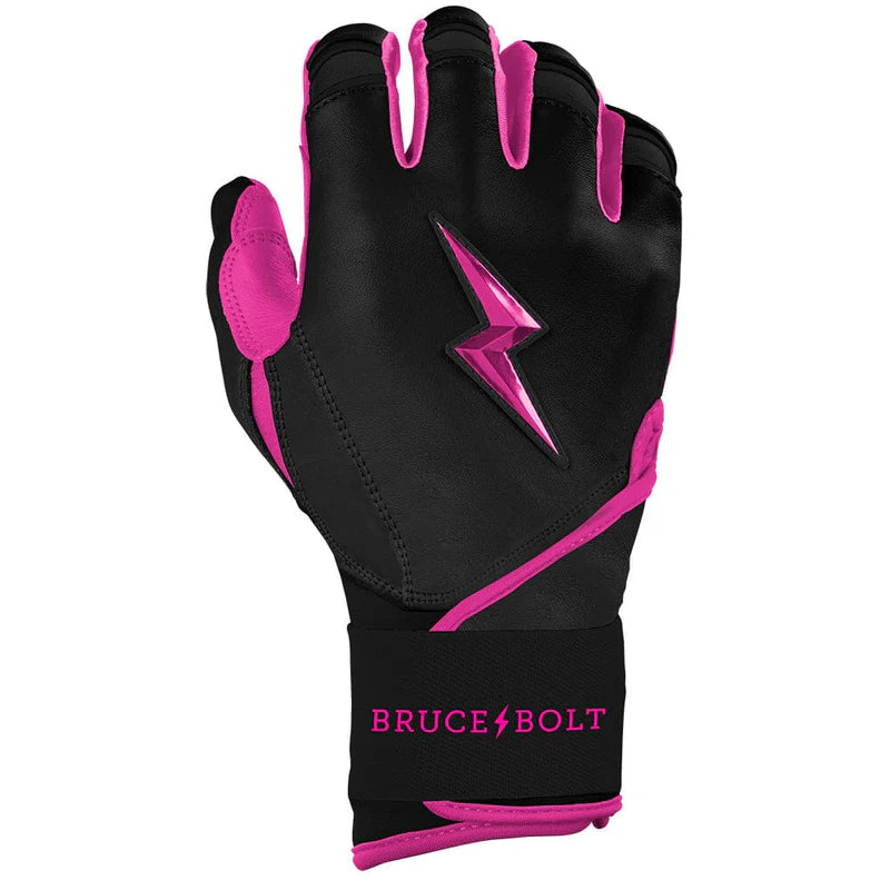 2026 Bruce Bolt Creator Series Long Cuff Batting Gloves BB-LCBG-HTPNK - Youth - Hot Pink
