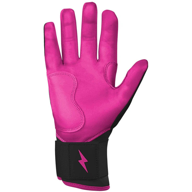 2026 Bruce Bolt Creator Series Long Cuff Batting Gloves BB-LCBG-HTPNK - Adult - Hot Pink