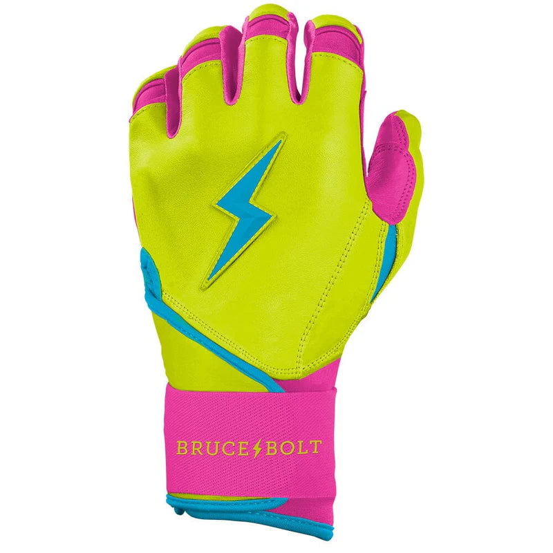 2026 Bruce Bolt Creator Series Long Cuff Batting Gloves BB-LCBG-CRBYLW - Youth Caribbean Yellow