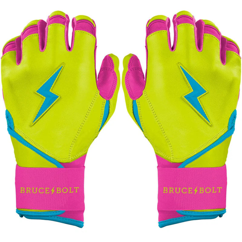 2026 Bruce Bolt Creator Series Long Cuff Batting Gloves BB-LCBG-CRBYLW - Youth Caribbean Yellow
