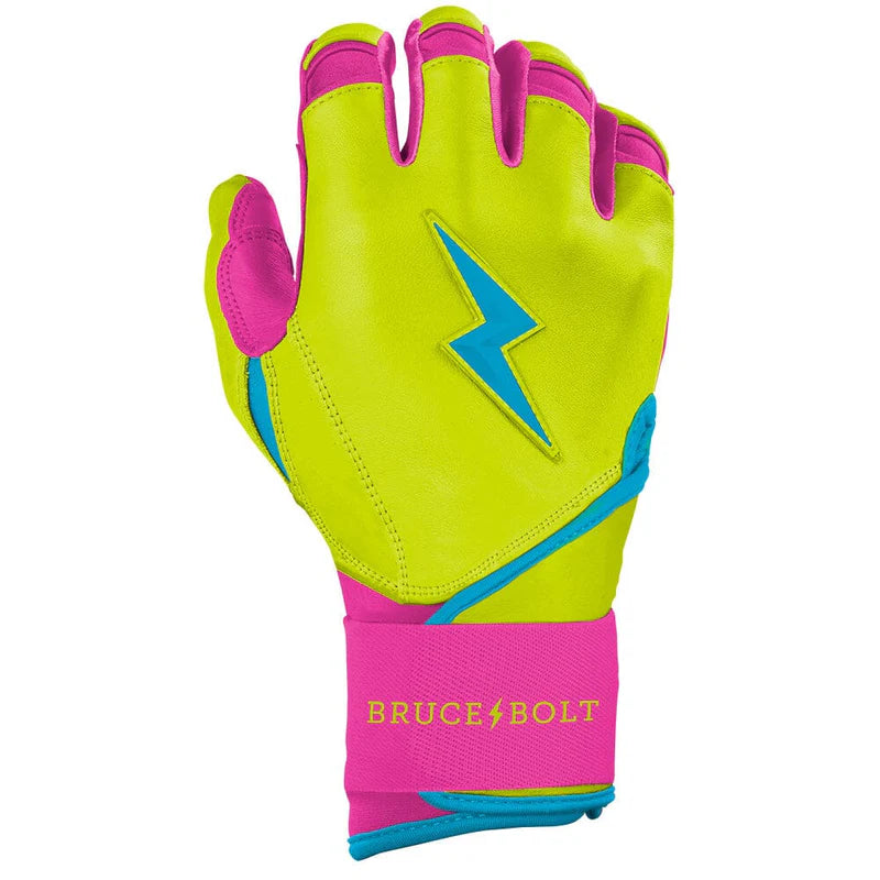 2026 Bruce Bolt Creator Series Long Cuff Batting Gloves BB-LCBG-CRBYLW - Youth Caribbean Yellow