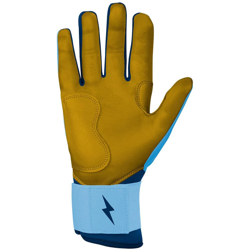 2026 Bruce Bolt Creator Series Long Cuff Batting Gloves BB-LCBG-FD24 - Youth - Carolina Blue