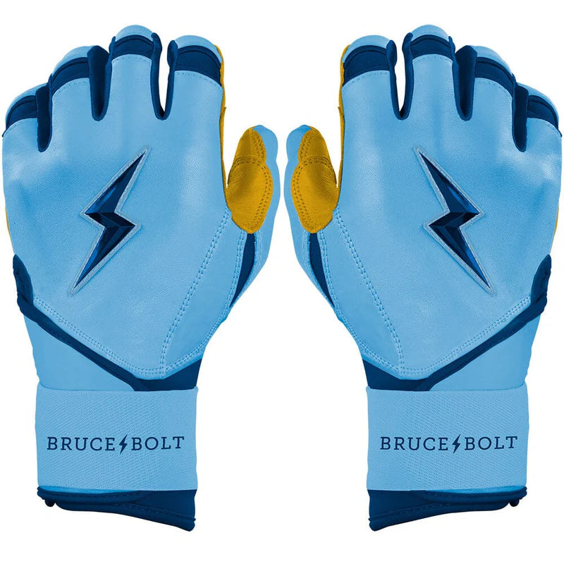 2026 Bruce Bolt Creator Series Long Cuff Batting Gloves BB-LCBG-FD24 - Youth - Carolina Blue